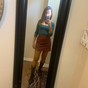 Brown Mini Skirt Abercrombie